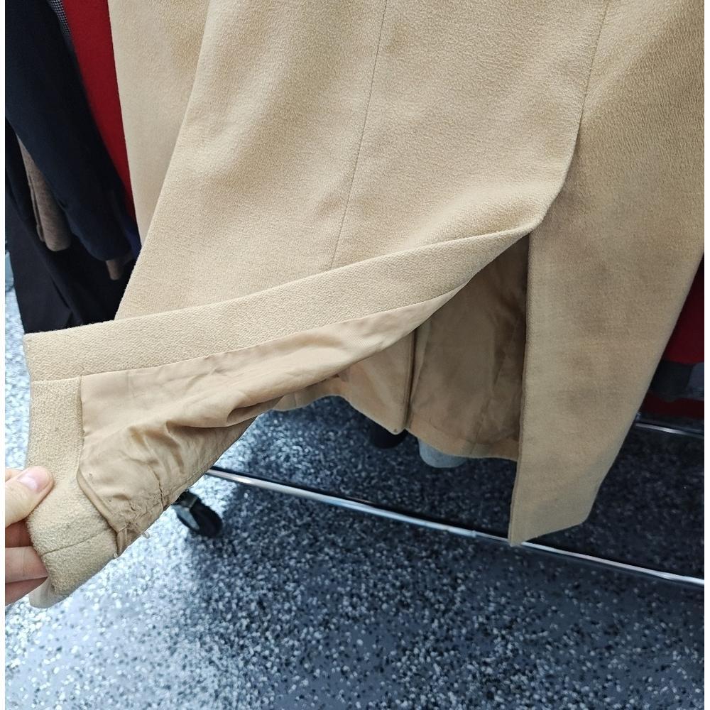Forever 21 Au Revoir Overcoat Longline Car Coat Neutral Tan Single Breasted‎ - Picture 12 of 12